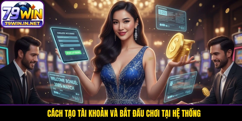 Cách tạo tài khoản và bắt đầu chơi tại hệ thống